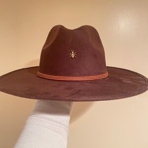 De La Rosa Tulum Wool Brown Suede Hat